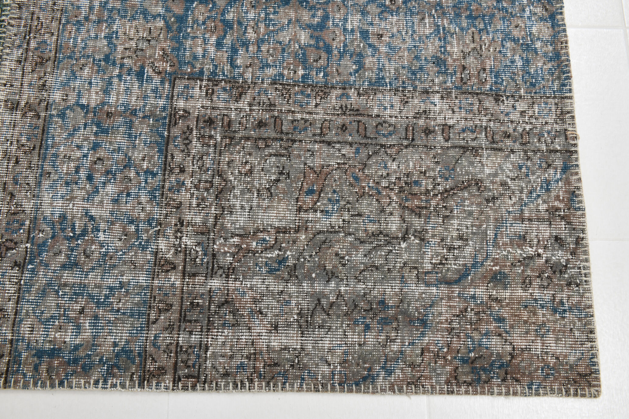 7x10 distressed multciolor vintage rug 301x220cm