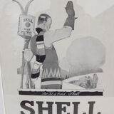 1929 Shell Paper Pub Poster by René Vincent