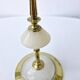 Pair Of Antique Candlesticks In Brass And Alabaster