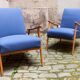 Pair of Scandinavian armchairs from the 60s new fabrics and foam