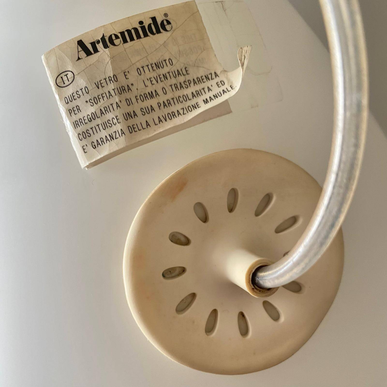 Artemide Capsule Pendant Light by Ross Lovegrove, White Glass, 2010