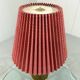 Lampe de table en laiton avec abat-jour plié années 1950