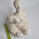 Modern white terracotta sculpture, Stylized female figure, 20 cm