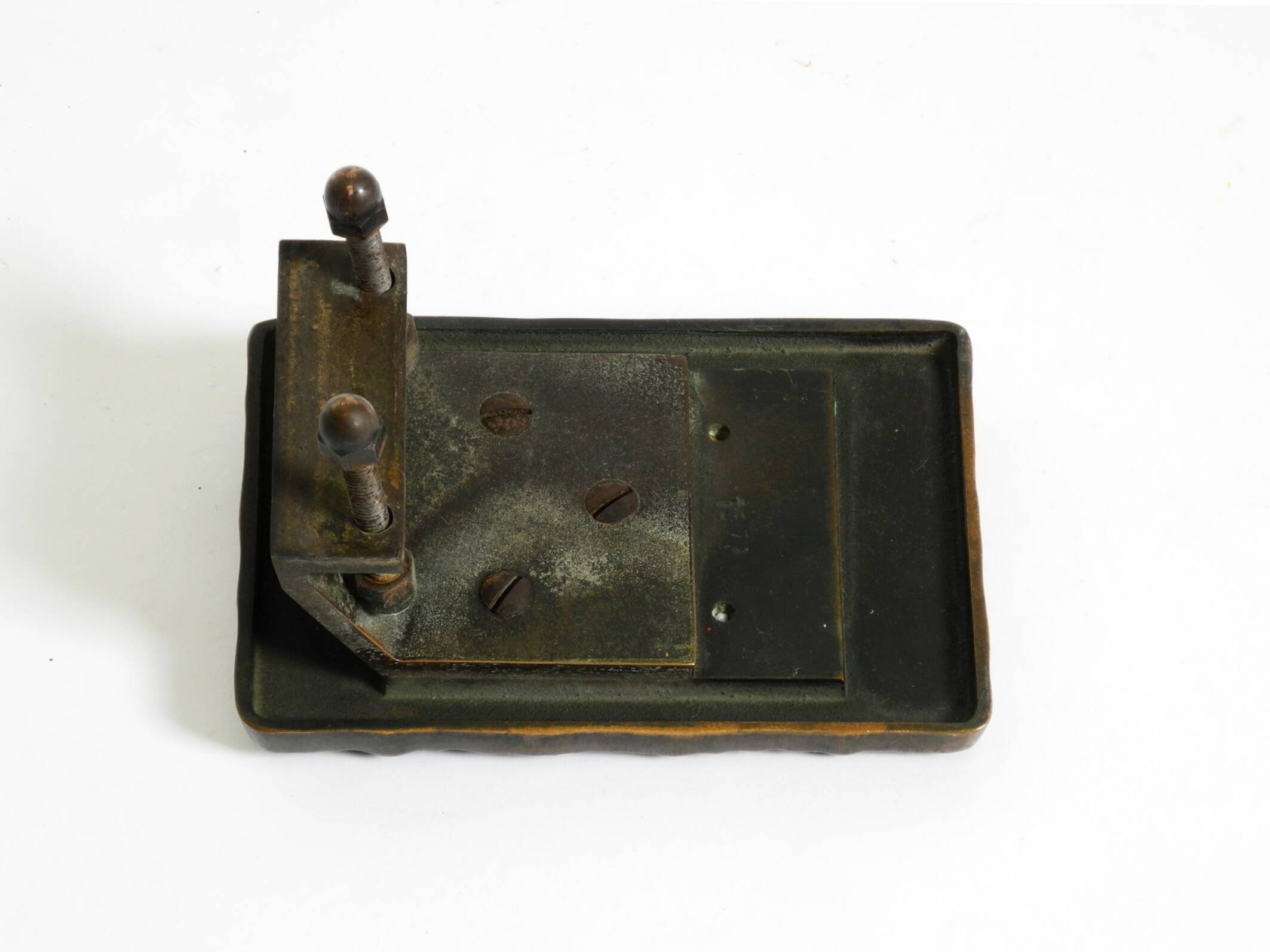 Massive, heavy 1970s Brutalist bronze push handle by Alpan Germany