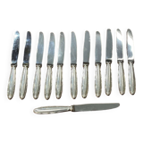 Set of 12 silver-plated cheese knives from Christofle, Rubans model