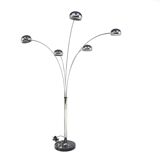 Metal and marble floor lamp, Cottex, Sweden, 1970