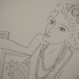 Henri Matisse: Attentive Woman, signed lithograph