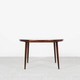 Midcentury Danish extendable round dining table in rosewood by VV Møbler 1960s