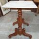Old small marble and wood side table