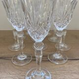 Set of 12 crystal stemmed glasses