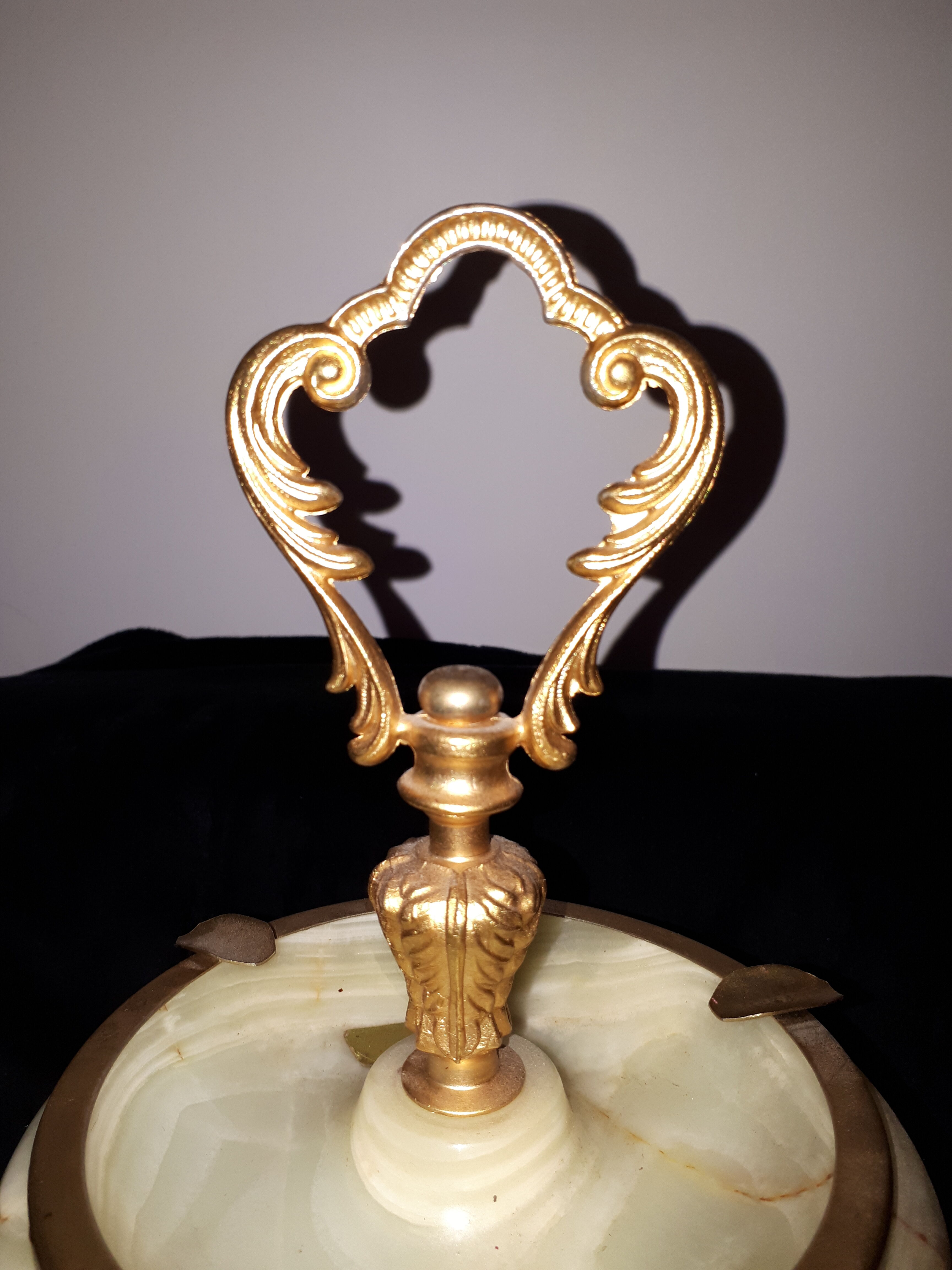 Onyx standing ashtray, 60s