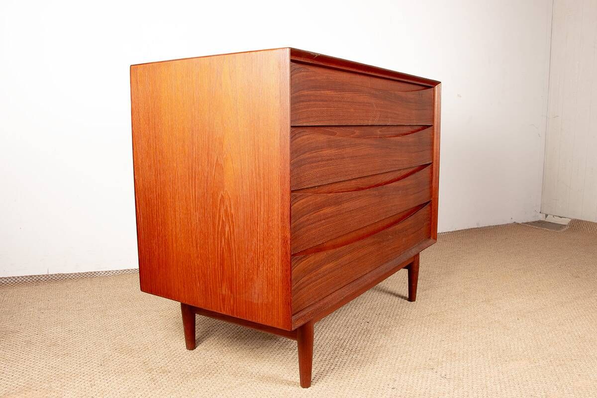 Commode Danoise en Teck, 4 tiroirs par Arne Vodder pour Sibast 1960.