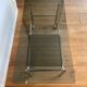 Design coffee table in chrome and smoked glass 60s-70s