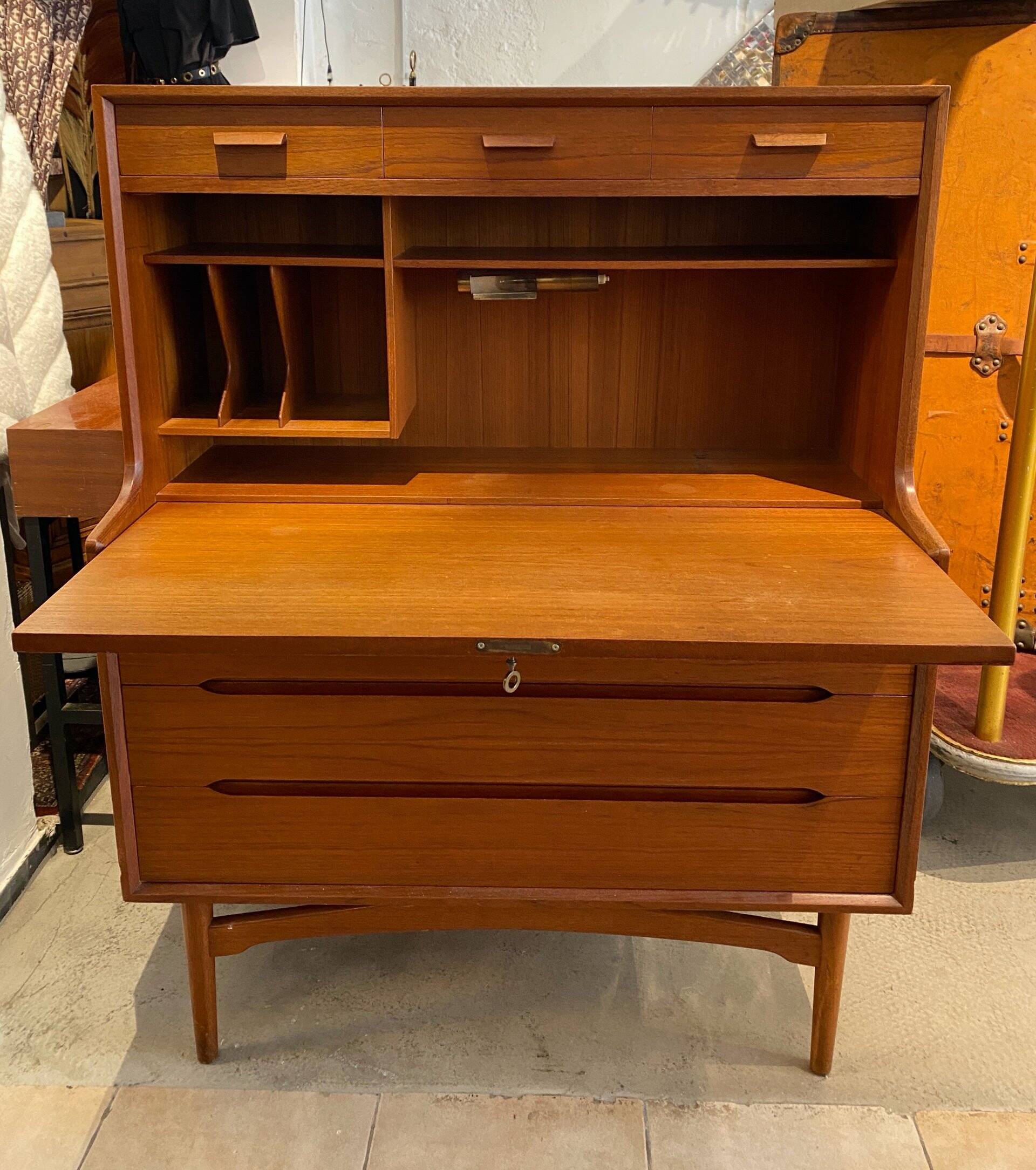 Danish teak secretary desk, 1960