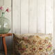 Ottoman pouf velvet fabric with ancient flowers