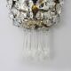 Large vintage hot air balloon wall light in bronze and glass 43 cm