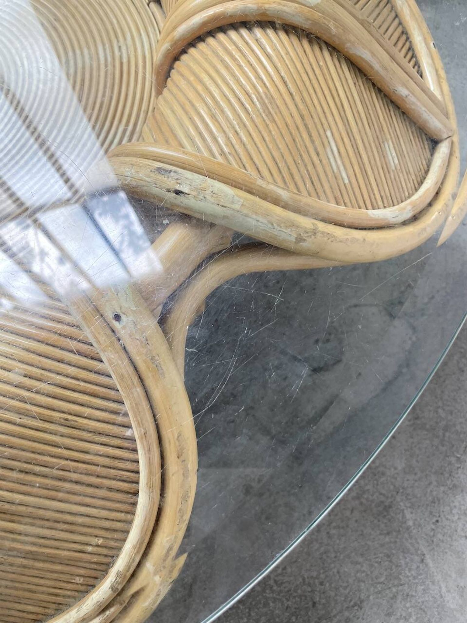 Vivai del sud “flower” rattan coffee table