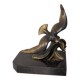 Art Deco bookends with a seagull on black marble – circa 1930-1950