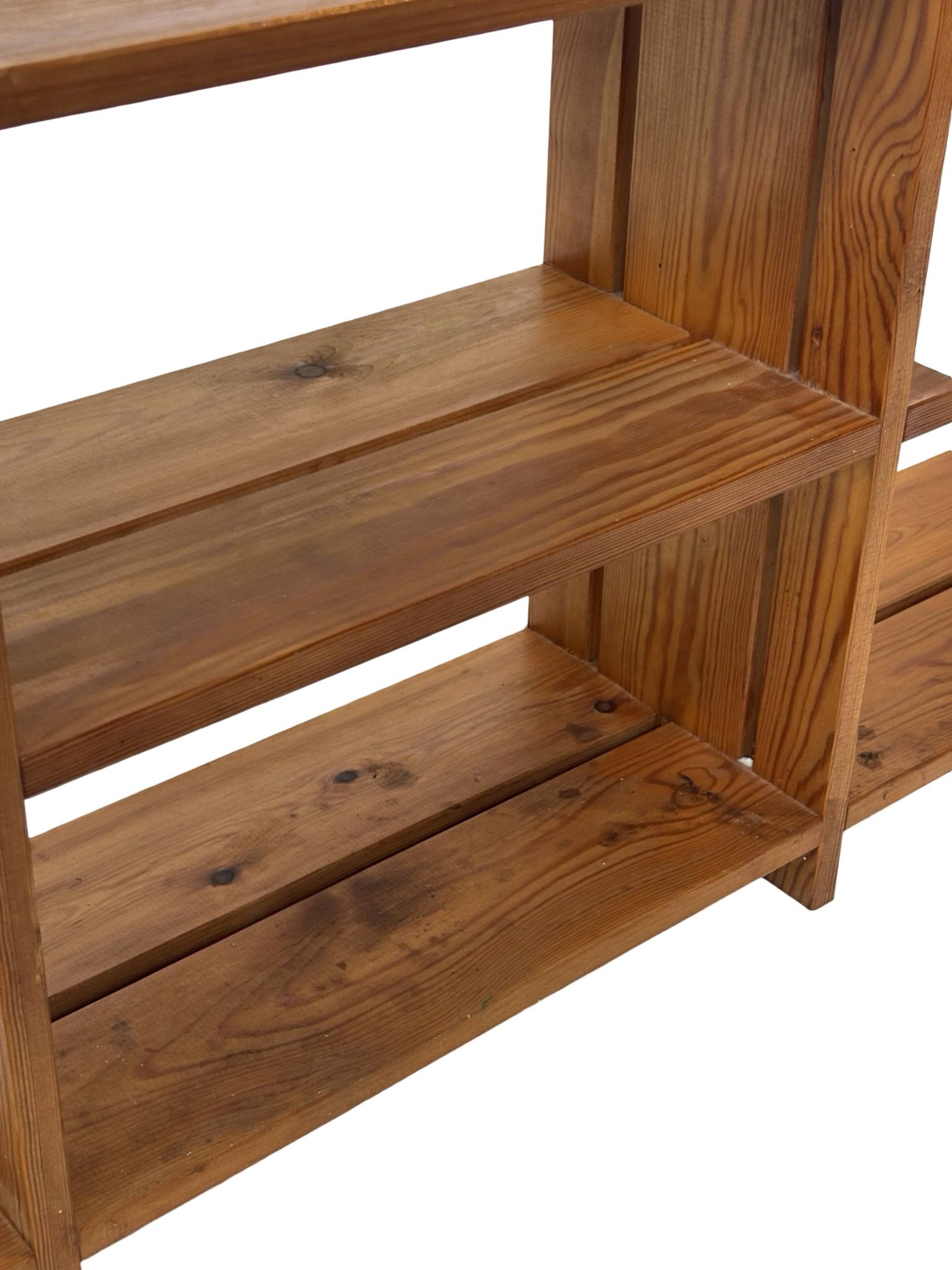 Vintage Wall shelf rack Pinewood wood 70s design