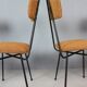 Set of 4 Italian dining chairs newly upholstered 1950s