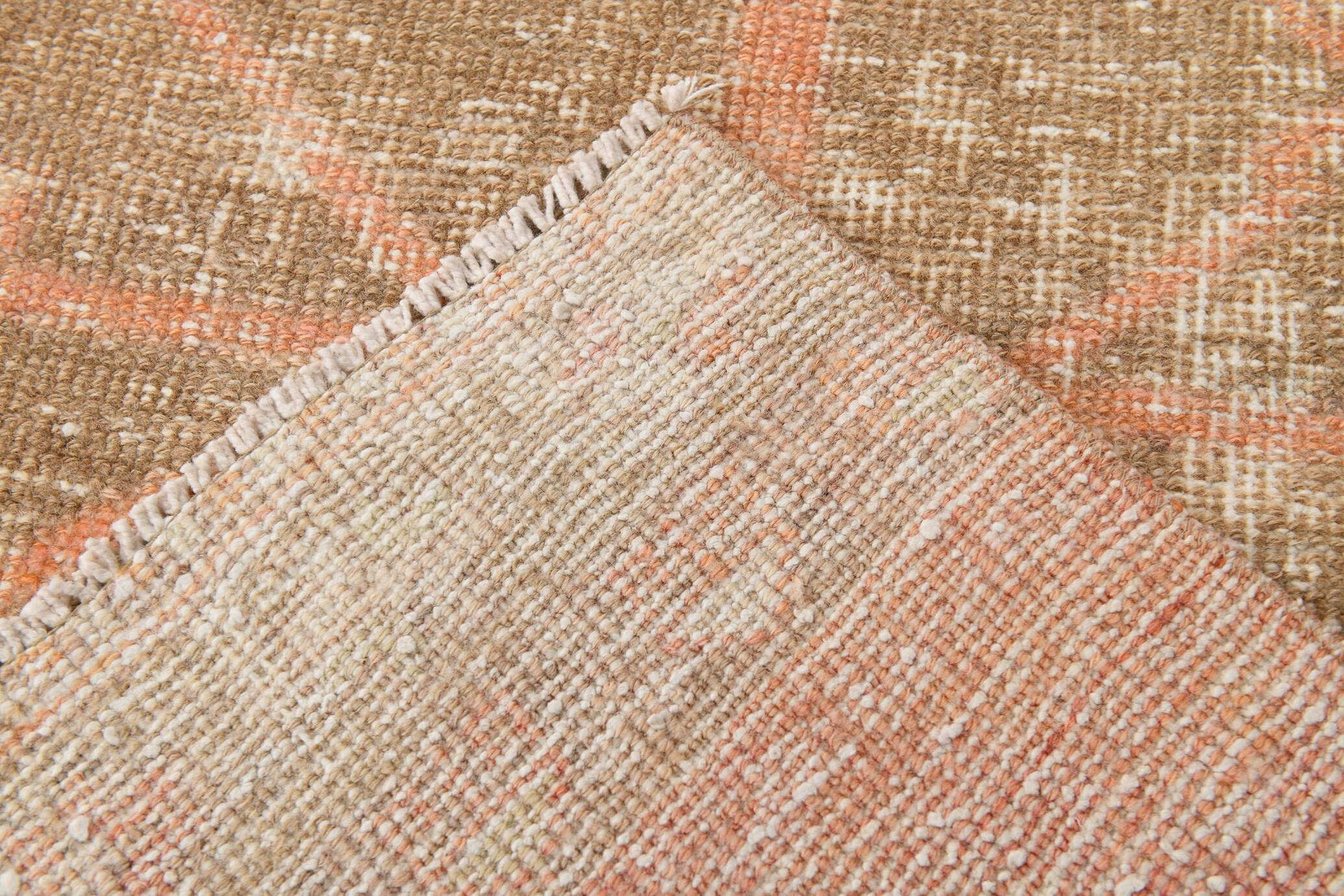 3x12 Pumpink Orange Classic Vintage Runner Rug, 90x353Cm SK 20811