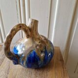 jug or carafe signed Gilbert Méténier enamelled stoneware