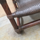 Fauteuil en bambou et en cuir
