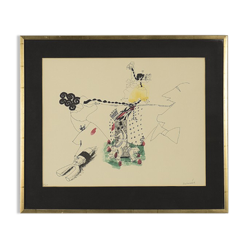 Vintage Color Lithograph by Carl Fredrik Reuterswärd, Abrakadabra, 1990