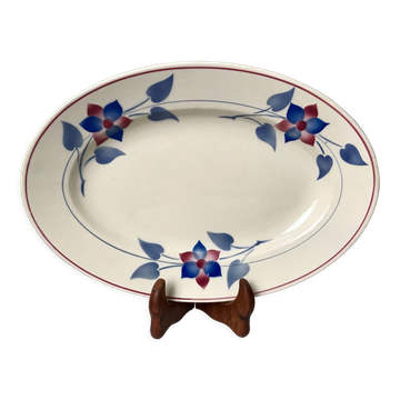 Plat ovale Saint-Amand modèle "Pontaillac" années 30-40