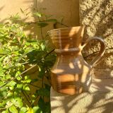 Graphic stoneware pitcher