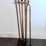 Brass goose head fireplace set