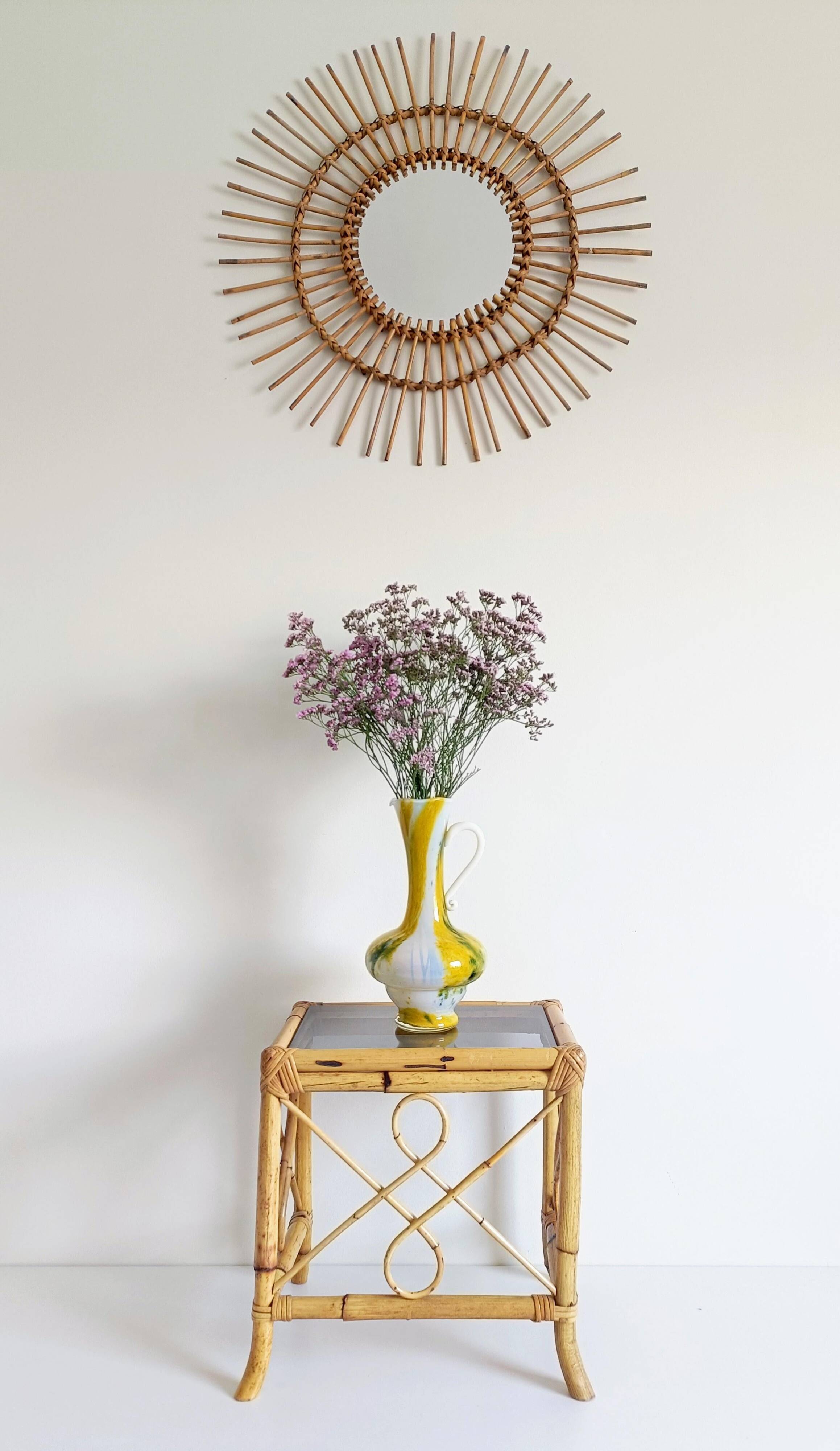 Cristallerie de Clichy White Opaline Pitcher Vase, Handmade in France