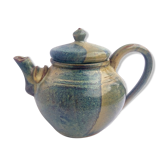 Blue enamelled sandstone teapot