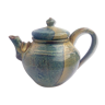 Blue enamelled sandstone teapot
