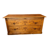 Meuble de métier en chêne clair bois sculpté