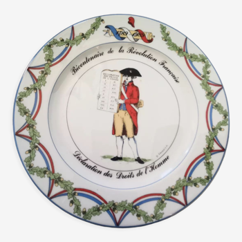 Assiette bicentenaire de la révolution française