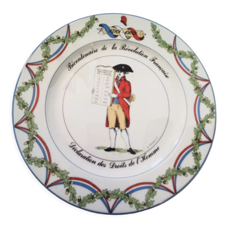 Assiette bicentenaire de la révolution française