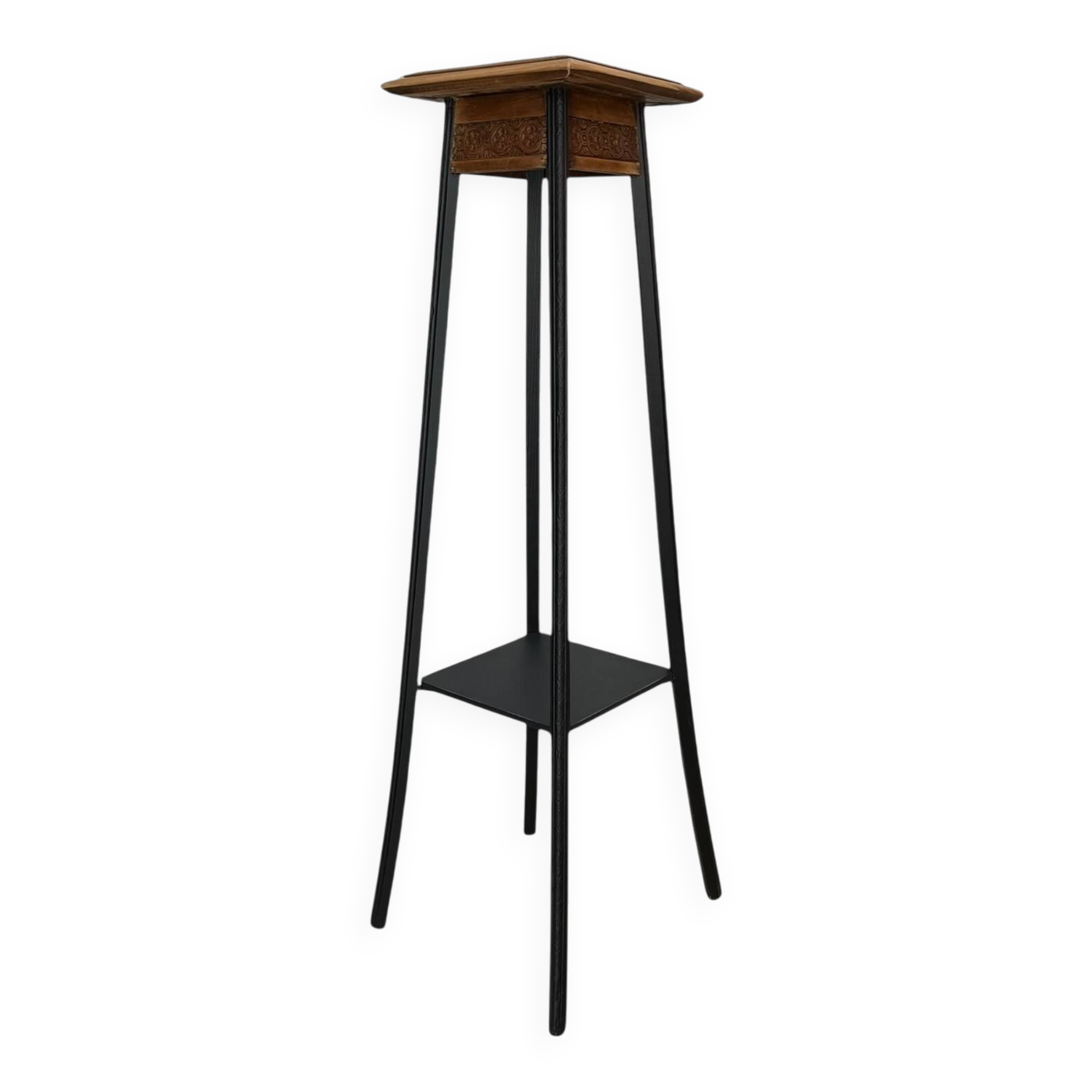 Wood and marble stool