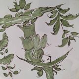 4 hand-painted earthenware plates in a holiday home style