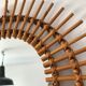 Vintage rattan sun mirror 48x48cm