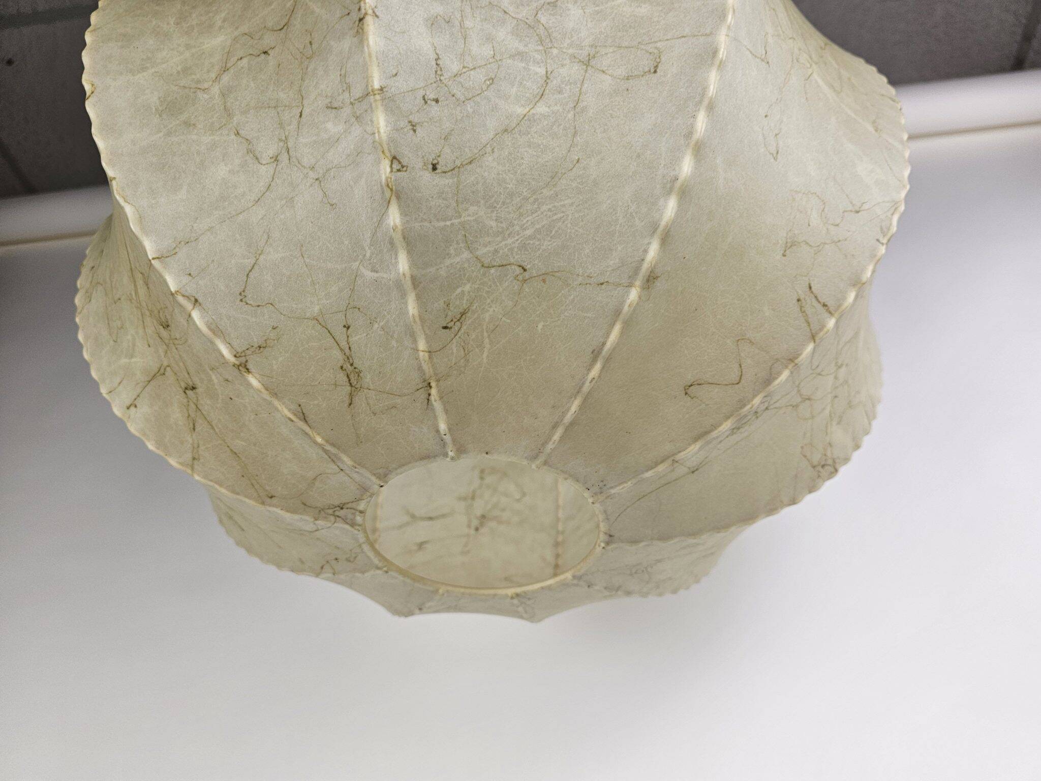 Large cocoon pendant lamp with beautiful grain from Italy 50 cm