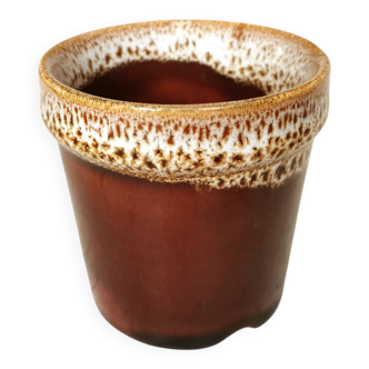 Vintage KIL Ceramic Pot: 1970s Yugoslavia, Speckled Glaze