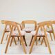 Scandinavian design solid oak dining chairs