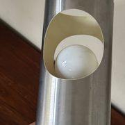 Lampe inox tube vintage design années 70