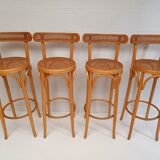 4 vintage bentwood stools and canning