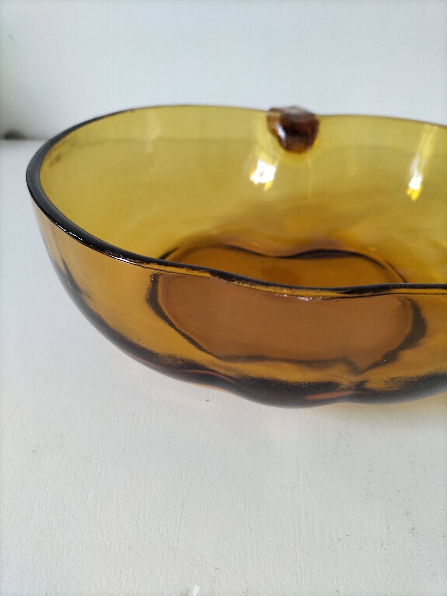 Saladier vintage pomme verre pressé