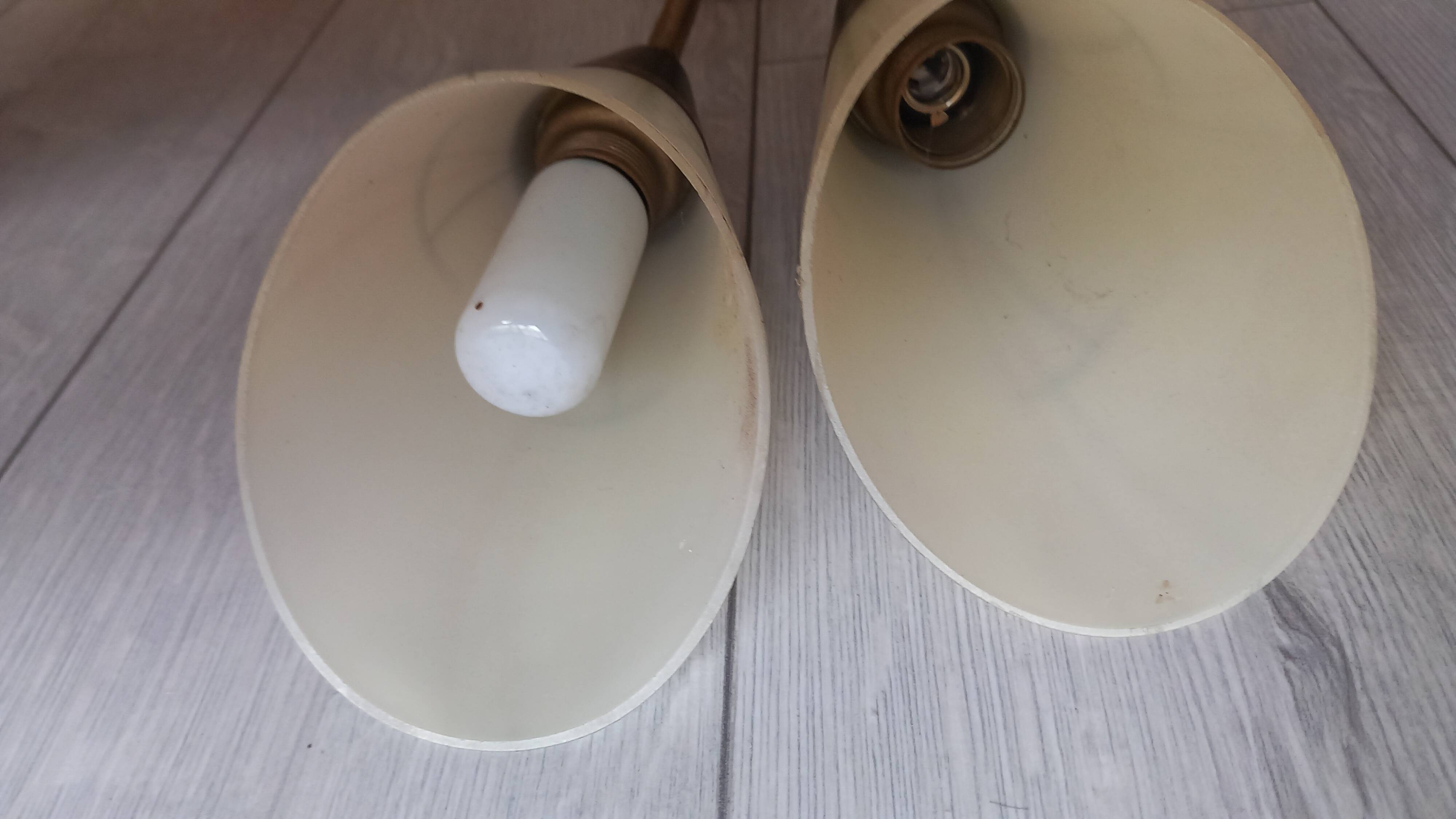Mid-century glass wall lamp