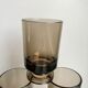 Set of 6 glasses with liqueur in smoked glass design 70s