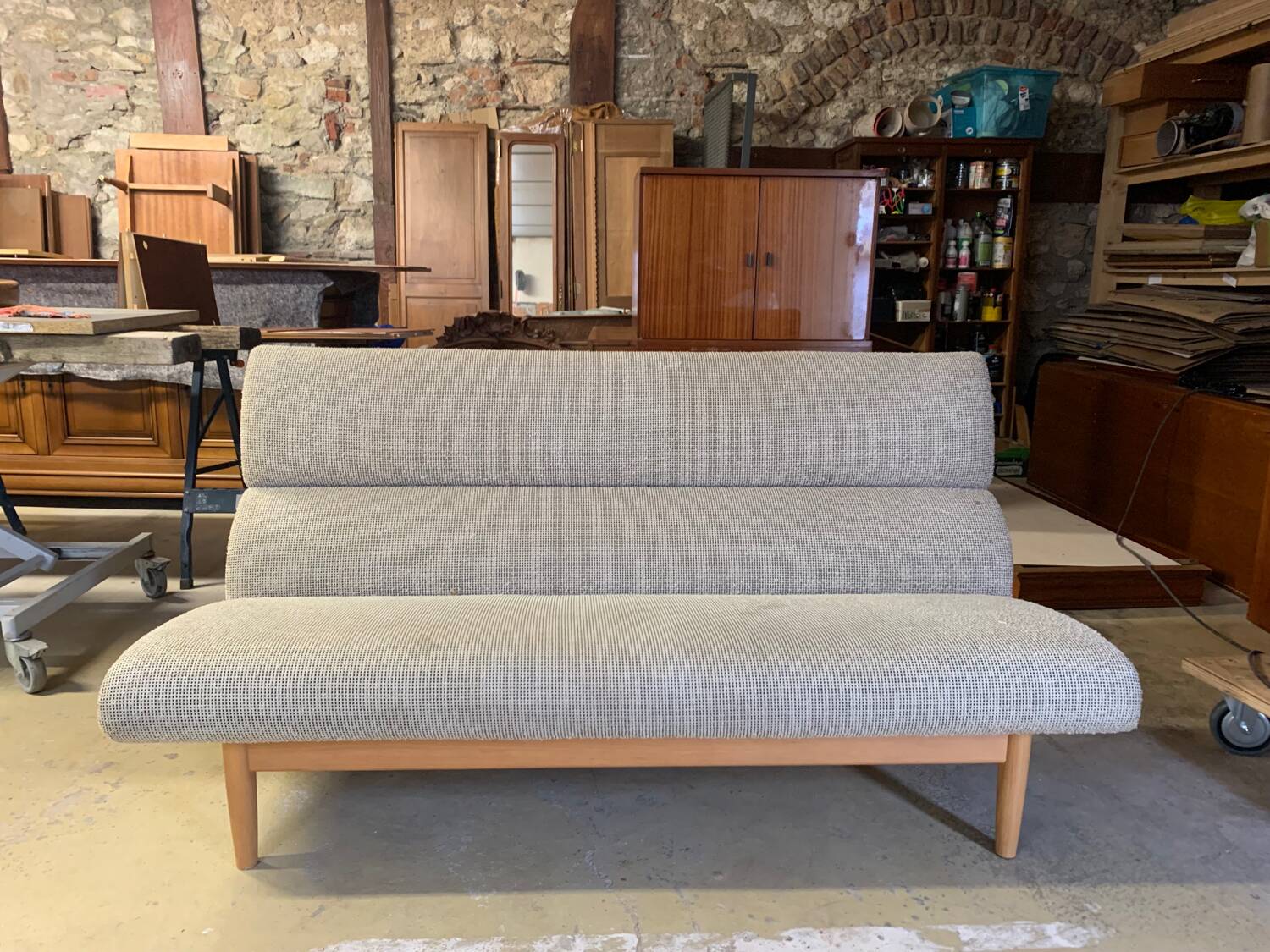 Vintage Scandinavian bench, Scandinavian teak sofa from the 60s, 70s