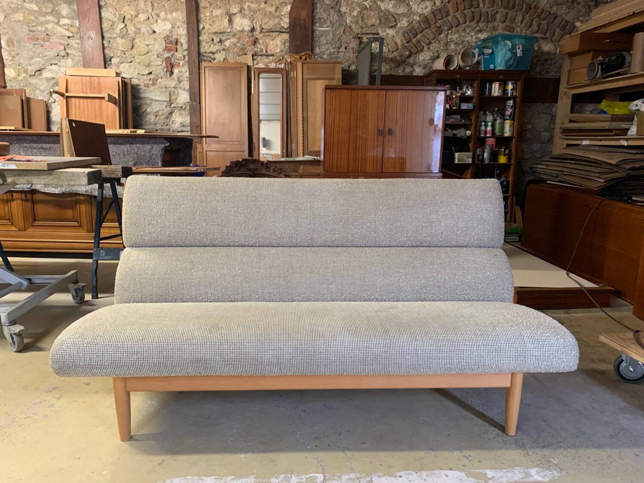 Vintage Scandinavian bench, Scandinavian teak sofa from the 60s, 70s